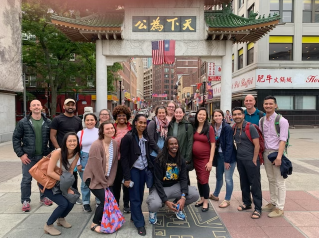 Cohort III Fellows posing for a group picture after visiting Chinatown in Boston.